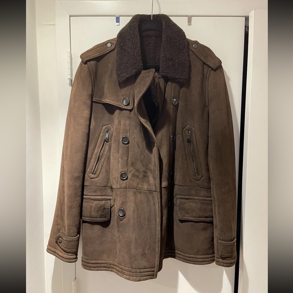 ❌❌❌SOLD❌❌❌Ralph Lauren Black Label Shearling Leather Jacket Coat
